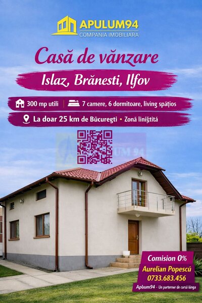 DE VANZARE CASA IN COM. BRANESTI (IF)